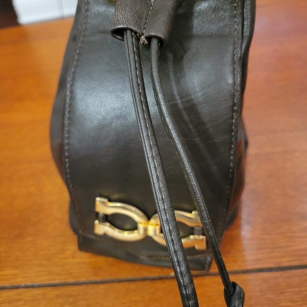 Marlene Gaines Brown Leather Handbag